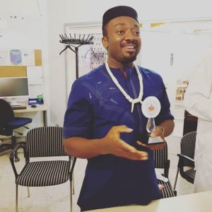 Anthony-Claret Onwutalobi received an award from ASA Europe
