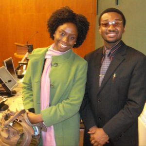 Anthony-Claret Onwutalobi with Chimamanda Adichie 